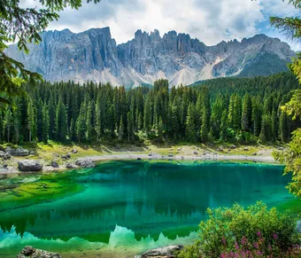 Carezza Lake, Val di Fassa, Dolomites, Italy